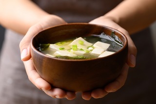 A bowl of miso soup 