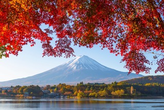 Lake Kawaguchi in autumn 