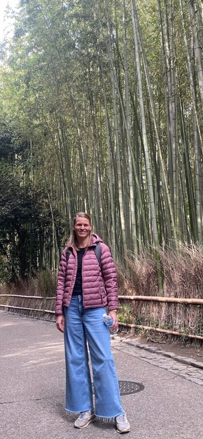 In the bamboo forest of Arashiyama