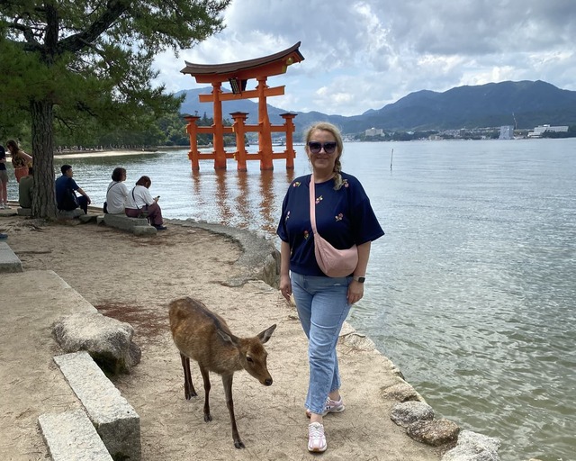 On Miyajima Island with deer