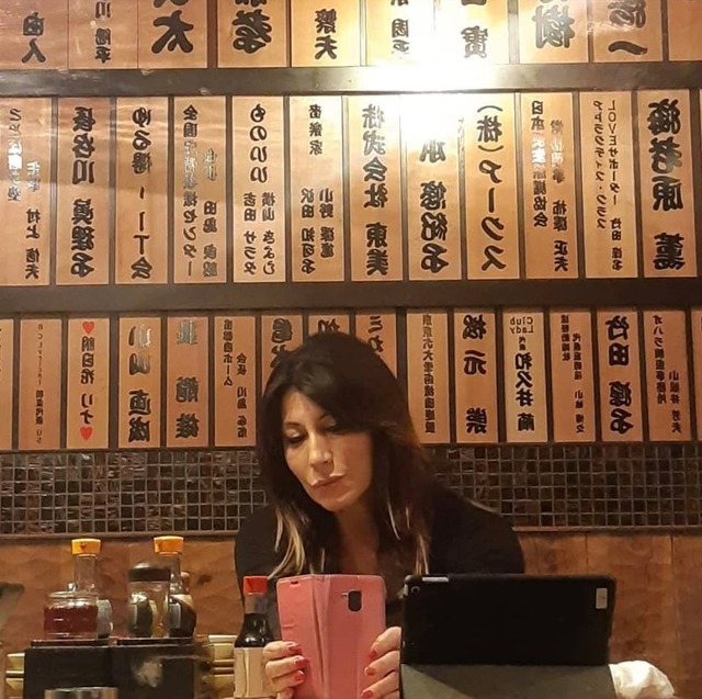 At a restaurant in Japan