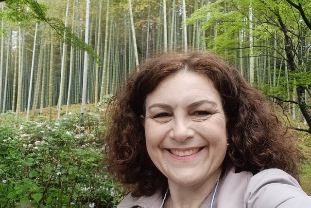 At the Bamboo Forest in Arashiyama