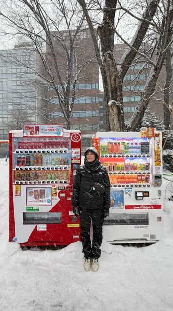 In the snow in Hokkaido