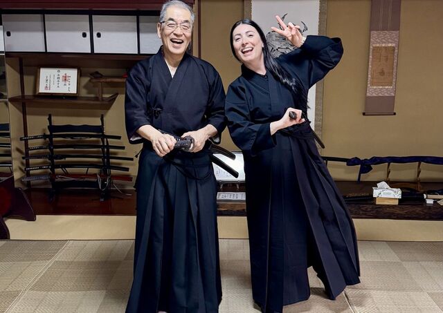 Cultural experience with a sword master in Japan