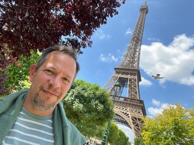At the Eiffel Tower 