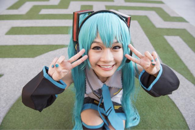 Girl dressed as anime character
