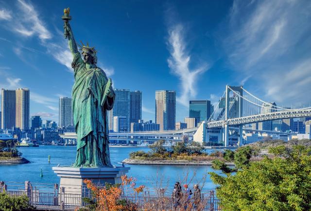Odaiba Island and the Rainbow Bridge, Tokyo