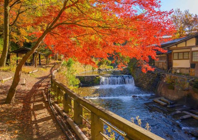 Kurokawa onsen in autumn