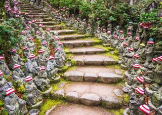Jizo statues at Daisho-in