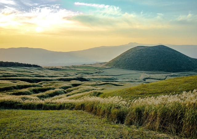 Scenic view of Aso-Kuju National Park