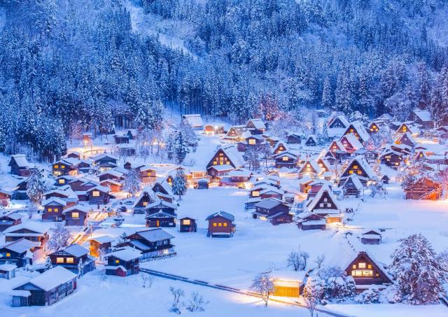 Ogimachi Village in winter