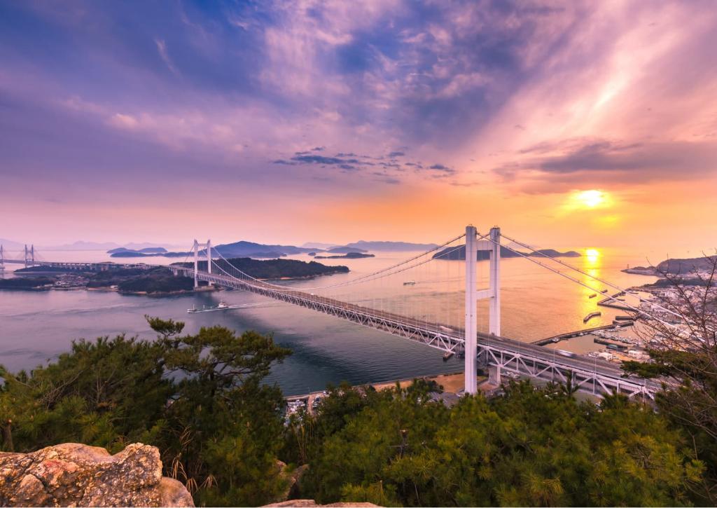 Shimanami Kaido Bridge connecting Shikoku and Honshu