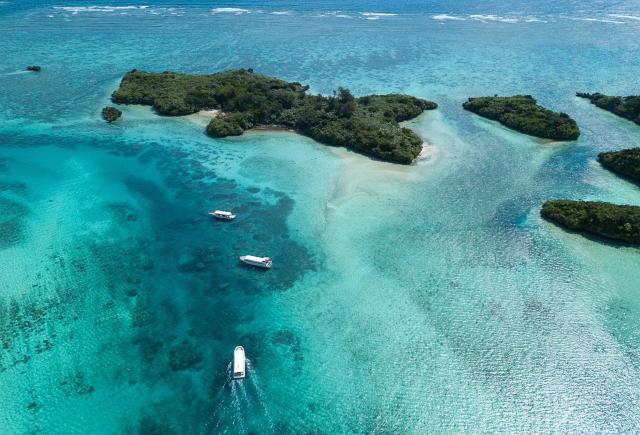 Aerial view of Kabira Bay