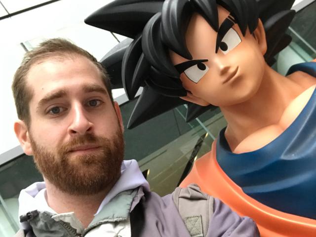 Son Goku statue at Bandai Office Asakusa
