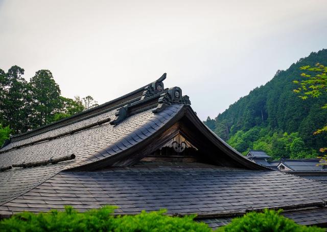 Details of the roof of a temple, Japan