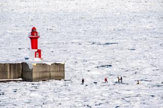 Drift ice walking